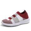 Faux Leather Everyday Sneakers for Girls - Red