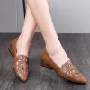 summer new hollow hole shoes soft bottom - Brown