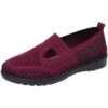 Trendy Faux Leather Skate Shoes - Wine red