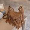 explosive style tassel bucket bag - Brown