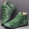 Faux Leather Adventure Girl’s Boots - Green