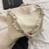 High-quality texture shoulder bag - Beige