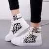 Urban Faux Leather Girl Sneakers - leopard white