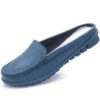 Girl’s Casual Faux Suede Loafers - Blue