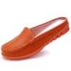 Girl’s Casual Faux Suede Loafers - Orange