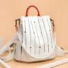 trendy brand cowhide women's bag - White