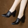 soft-soled bowknot fairy style shoes - Black