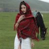 Shawl 42 - Ethnic cashew-wine red