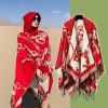 Shawl 12 - WHKS079D-Acacia exquisite red