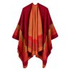 Shawl 21 - Four stripes-bright red