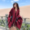 Shawl 31 - 83025-Wine red