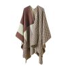 Shawl 25 - Checkerboard color matching-coffee