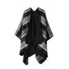 Shawl 32 - Colored plaid-black