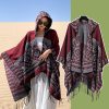 Shawl 16 - WHKS072D-Burgundy