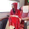 Shawl 36 - Color edge-red