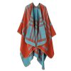 Shawl 21 - Striped Plaid-Orange