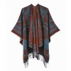 Shawl 25 - Tassel Cashew Orange