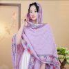 Shawl 36 - Color edge-light purple