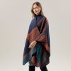 Shawl 23 - Geometric love color matching-navy blue