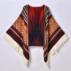 Shawl 29 - Burgundy tassel shawl