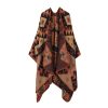 Shawl 27 - Ethnic style diamond orange