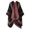 Shawl 32 - Huizi pattern-black and red