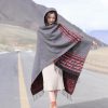 Shawl 02 - Ethnic style - gray