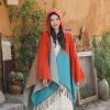 Shawl 02 - Orange blue