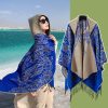 Shawl 16 - WHKS074D-wings blue