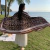 Shawl 38 - Leopard Brown Border