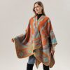 Shawl 23 - Geometric polygon-orange