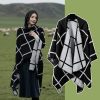 Shawl 16 - WHKS075A-Large lattice black