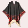 Shawl 29 - Pullover Cape Origin Black Red