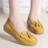 EverydayVibe Faux Leather Walkers - Yellow