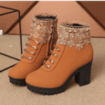 BattleTrek Faux Combat Boots - Yellow