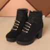 BattleTrek Faux Combat Boots - Black