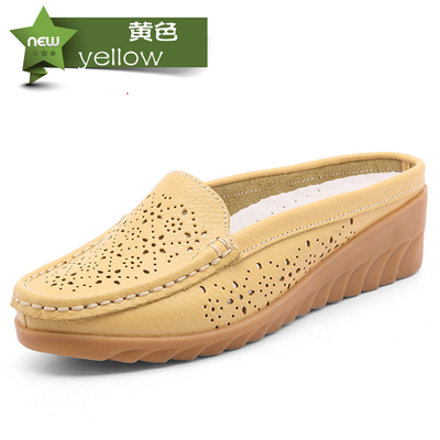 breathable Oxford mother shoes slippers