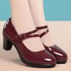 Box Heel BOXH502 - Claret