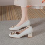 Radiant Star Faux Leather Bow Heels - Image 10