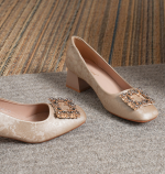 Radiant Star Faux Leather Bow Heels - Image 2