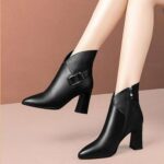 Women's boots high-heeled pointed to Martin boots