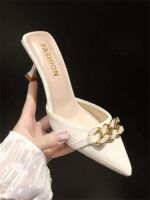 Faux Suede Kitten Heel Girl Shoes - Image 5