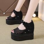 12CM super high-heeled wedge sandals