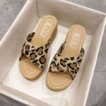 Zebra pattern wedge slippers for women - Image 3