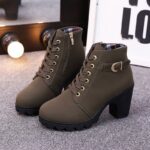 Casual High Heel Lace-Up Ankle Boots - Image 4