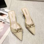 Faux Suede Kitten Heel Girl Shoes - Image 4