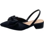 French thick heel bowknot sandals - Image 4