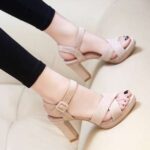 Faux Leather T-Strap Girl Heels - Image 3