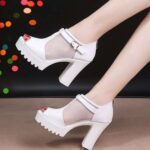 Classic Faux Leather High Heels - Image 5