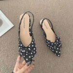 French thick heel bowknot sandals - Image 6